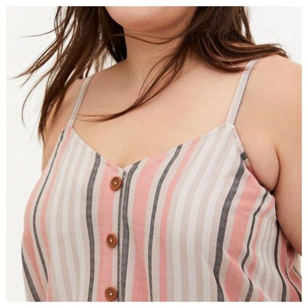 Torrid Linen Button-Front Cami - Picture 3 of 6